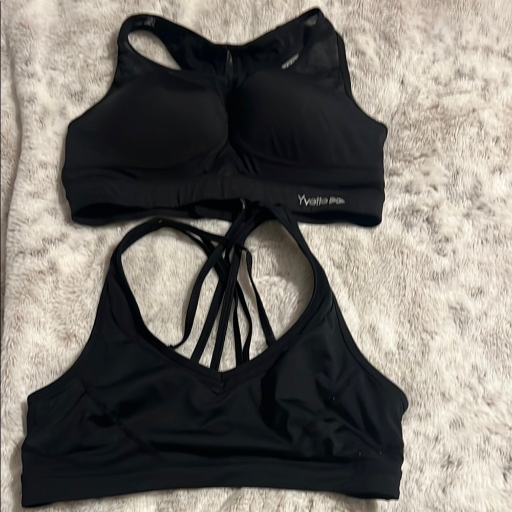 Set of 2 Black Sports Bras